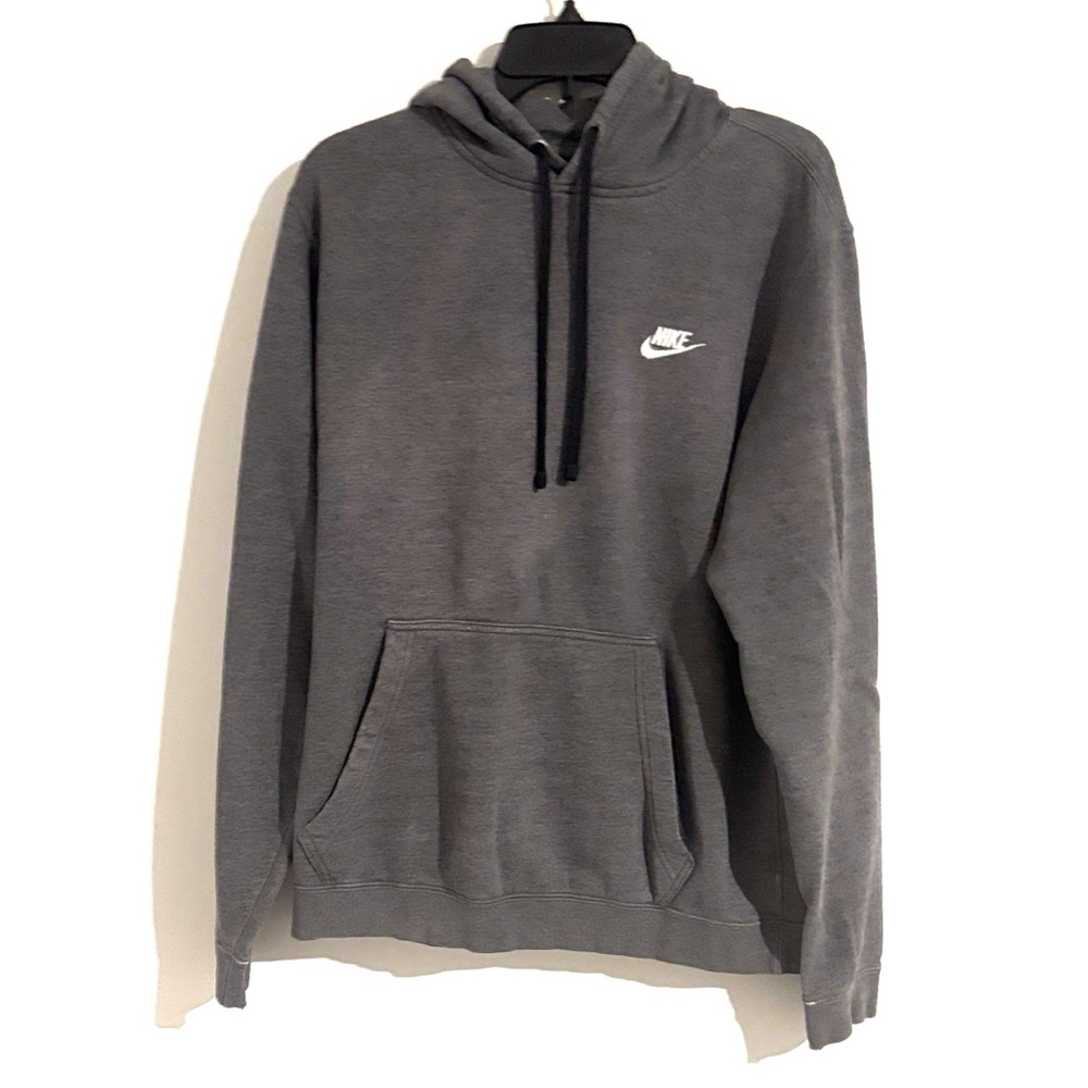 Nike Size L Men's Charcoal Hoodie with front Pouch